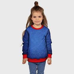 Свитшот детский Текстура, цвет: 3D-красный — фото 2