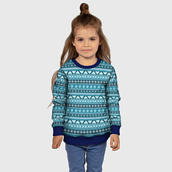 Свитшот детский Винтажный орнамент, цвет: 3D-синий — фото 2