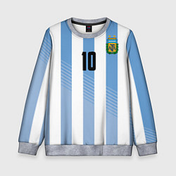Свитшот детский Месси - сборная Аргентины, цвет: 3D-меланж