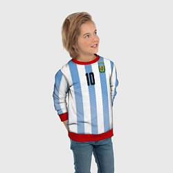 Свитшот детский Месси - сборная Аргентины, цвет: 3D-красный — фото 2