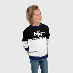 Свитшот детский Безумный мир, цвет: 3D-синий — фото 2