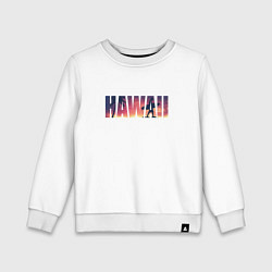 Свитшот хлопковый детский HAWAII 9, цвет: белый