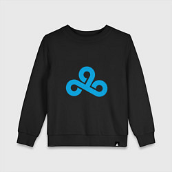 Свитшот хлопковый детский Cloud 9, цвет: черный