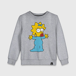 Свитшот хлопковый детский Maggie Simpson, цвет: меланж