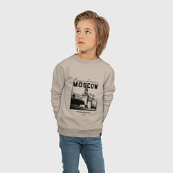 Свитшот хлопковый детский Moscow Kremlin 1147, цвет: миндальный — фото 2