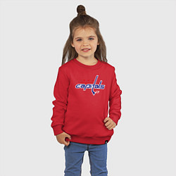 Свитшот хлопковый детский Washington Capitals, цвет: красный — фото 2