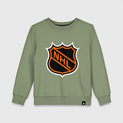 Свитшот хлопковый детский NHL, цвет: авокадо