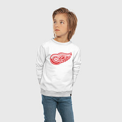 Свитшот хлопковый детский Detroit Red Wings, цвет: белый — фото 2