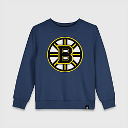 Свитшот хлопковый детский Boston Bruins, цвет: тёмно-синий