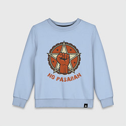 Свитшот хлопковый детский No Pasaran, цвет: мягкое небо
