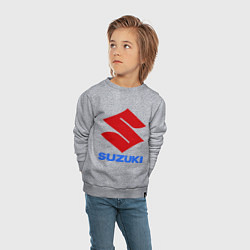 Свитшот хлопковый детский Suzuki, цвет: меланж — фото 2