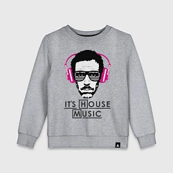 Свитшот хлопковый детский It's House music, цвет: меланж