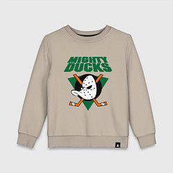 Свитшот хлопковый детский Anaheim Mighty Ducks, цвет: миндальный