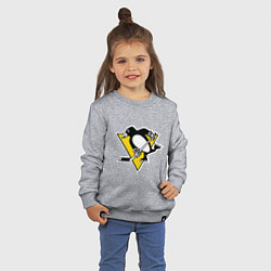 Свитшот хлопковый детский Pittsburgh Penguins, цвет: меланж — фото 2