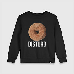 Свитшот хлопковый детский Disturb Donut, цвет: черный
