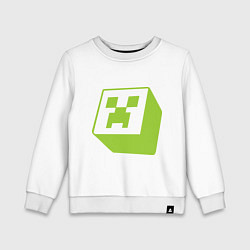 Свитшот хлопковый детский Green Creeper, цвет: белый