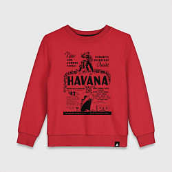 Свитшот хлопковый детский Havana Cuba, цвет: красный