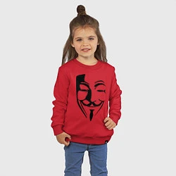 Свитшот хлопковый детский Vendetta Mask, цвет: красный — фото 2