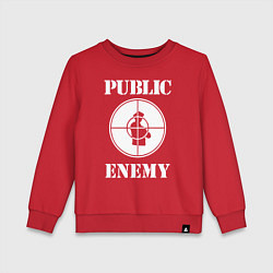 Свитшот хлопковый детский Public Enemy, цвет: красный