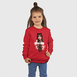 Свитшот хлопковый детский Ariana Grande: Flowers, цвет: красный — фото 2