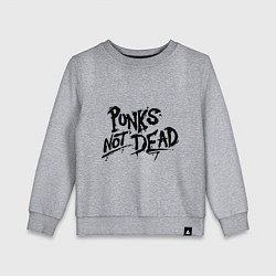 Свитшот хлопковый детский Punks not dead, цвет: меланж