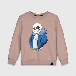 Свитшот хлопковый детский Sans, цвет: пыльно-розовый