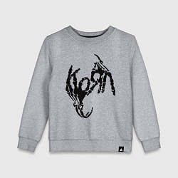 Свитшот хлопковый детский Korn bones, цвет: меланж