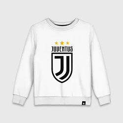 Свитшот хлопковый детский Juventus FC: 3 stars, цвет: белый