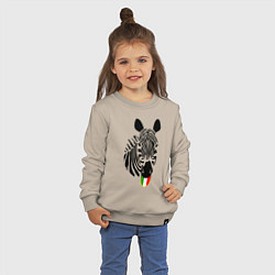 Свитшот хлопковый детский Juventus Zebra, цвет: миндальный — фото 2