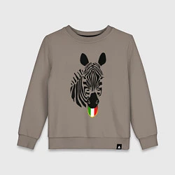 Свитшот хлопковый детский Juventus Zebra, цвет: утренний латте