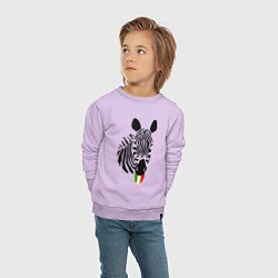 Свитшот хлопковый детский Juventus Zebra, цвет: лаванда — фото 2