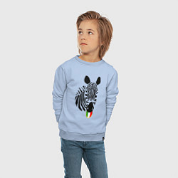 Свитшот хлопковый детский Juventus Zebra, цвет: мягкое небо — фото 2