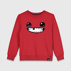 Свитшот хлопковый детский Super Meat Boy: Face, цвет: красный