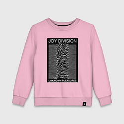 Свитшот хлопковый детский Joy Division: Unknown Pleasures, цвет: светло-розовый