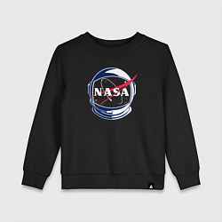 Свитшот хлопковый детский NASA, цвет: черный