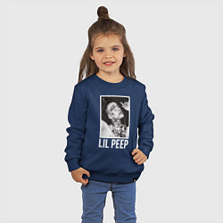 Свитшот хлопковый детский Lil Peep: White Style, цвет: тёмно-синий — фото 2