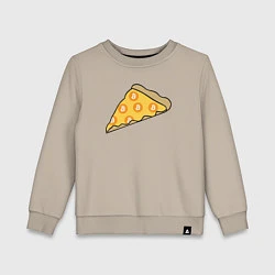 Свитшот хлопковый детский Bitcoin Pizza, цвет: миндальный