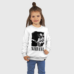 Свитшот хлопковый детский Black Nirvana цвета белый — фото 2