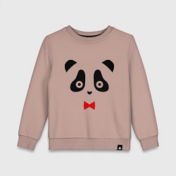 Свитшот хлопковый детский Панда (мужская), цвет: пыльно-розовый
