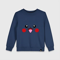 Свитшот хлопковый детский Happy Pikachu, цвет: тёмно-синий