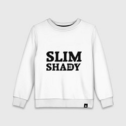 Свитшот хлопковый детский Slim Shady: Big E, цвет: белый