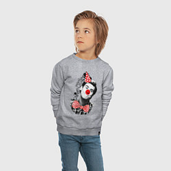 Свитшот хлопковый детский Джим Керри клоун, цвет: меланж — фото 2