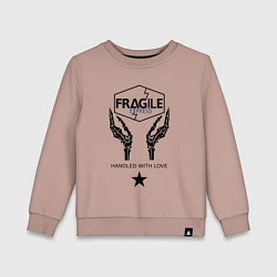 Свитшот хлопковый детский Fragile Express, цвет: пыльно-розовый