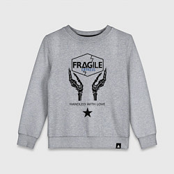Свитшот хлопковый детский Fragile Express, цвет: меланж