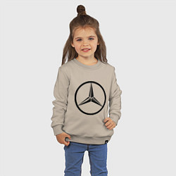 Свитшот хлопковый детский Mercedes-Benz logo, цвет: миндальный — фото 2
