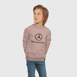 Свитшот хлопковый детский Logo Mercedes-Benz, цвет: пыльно-розовый — фото 2