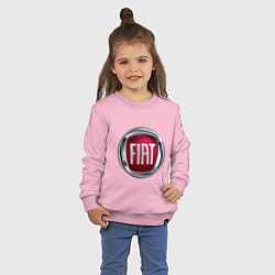 Свитшот хлопковый детский FIAT logo цвета светло-розовый — фото 2