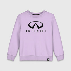 Свитшот хлопковый детский Infiniti logo, цвет: лаванда
