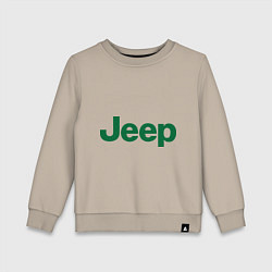 Свитшот хлопковый детский Logo Jeep, цвет: миндальный