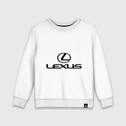 Свитшот хлопковый детский Lexus logo, цвет: белый